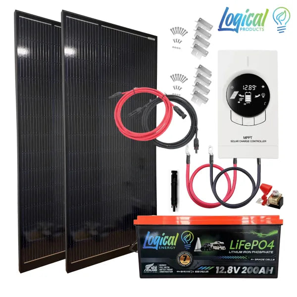 400W Solar Kit System 12V 206ah Bluetooth LiFePO4 Battery (2.67kWh)