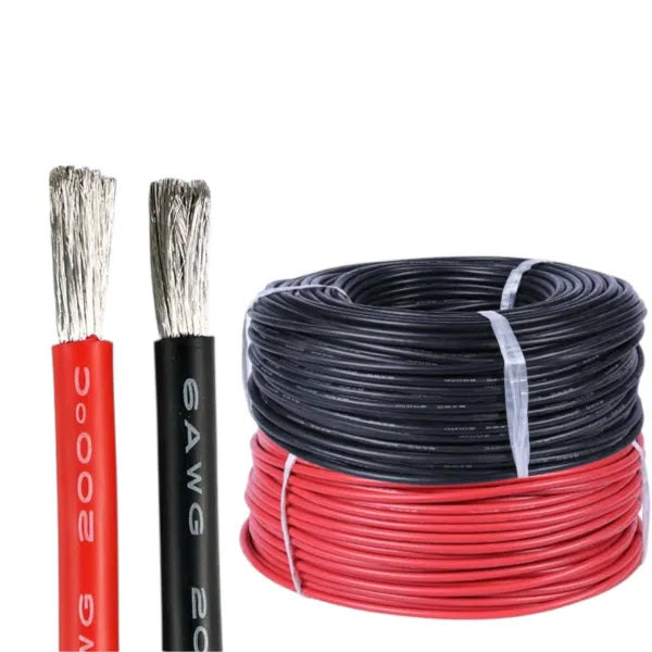 Ultra-Flexible Tinned Copper Silicone MPPT Charger Battery Cable