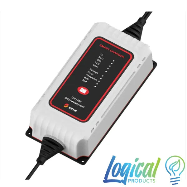 SRNE 12V 25A Smart Lithium Battery Charger Bluetooth