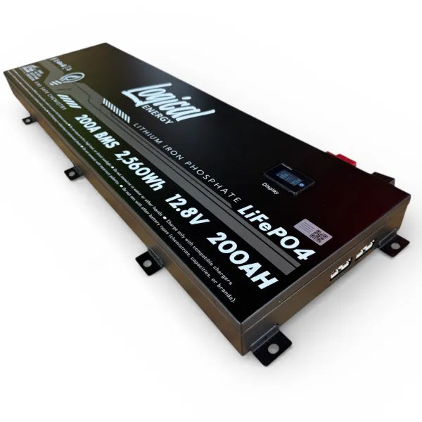 Slimline LiFePO4 Lithium Battery 200AH, 900 x 63mm